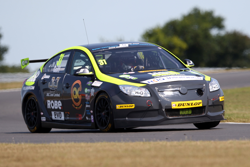 Corby, Northamptonshire, UK, 12th August 2018. ex BTCC racing driver and  ITV Sport presenter Paul O'Neill during the Dunlop MSA British Touring Car  Championship at Rockingham Motor Speedway. Photo by Gergo Toth /