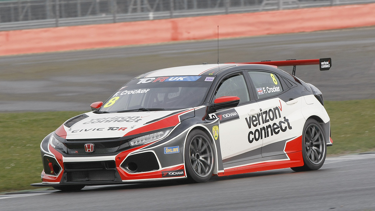 Finlay Crocker leads the first TCR UK series test at Silverstone ...